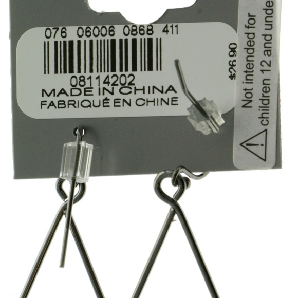 Express Dangle-Earrings Dark-Silver NWT - Picture 2 of 4